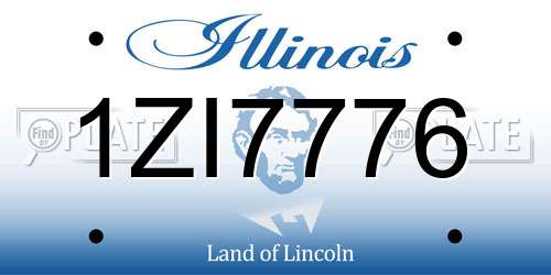 1ZI7776 Illinois License Plate
