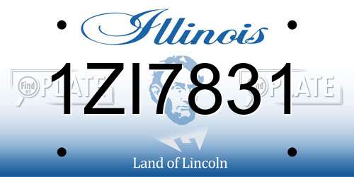 1ZI7831 Illinois License Plate