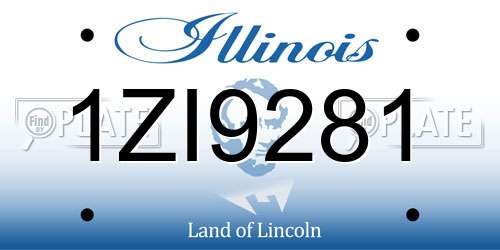 1ZI9281 Illinois License Plate