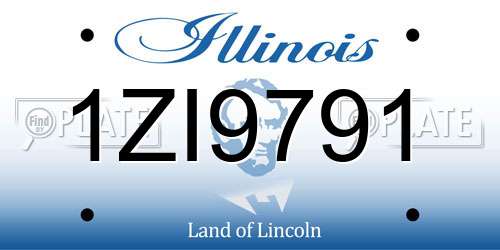 1ZI9791 Illinois License Plate