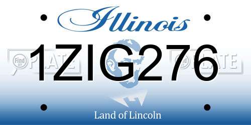 1ZIG276 Illinois License Plate