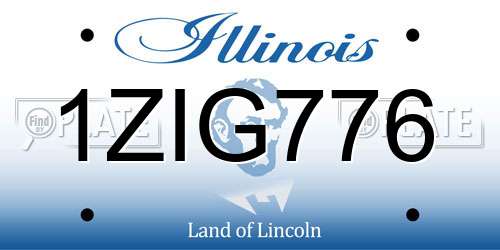 1ZIG776 Illinois License Plate