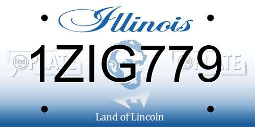 1ZIG779 Illinois License Plate