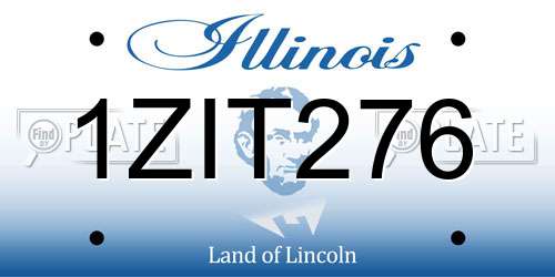 1ZIT276 Illinois License Plate