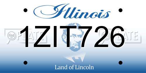 1ZIT726 Illinois License Plate