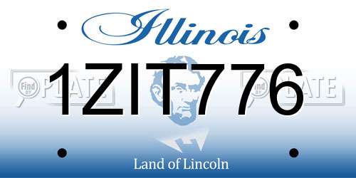 1ZIT776 Illinois License Plate