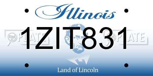 1ZIT831 Illinois License Plate