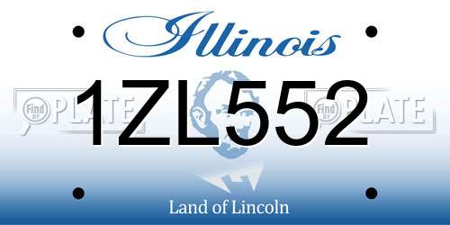 1ZL552 Illinois License Plate
