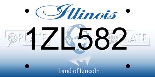 1ZL582 Illinois License Plate