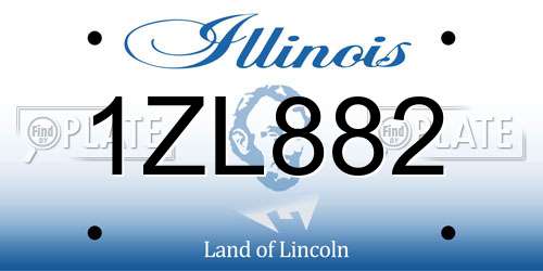 1ZL882 Illinois License Plate