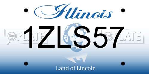 1ZLS57 Illinois License Plate