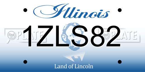 1ZLS82 Illinois License Plate