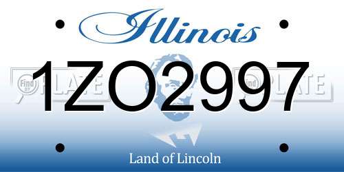 1ZO2997 Illinois License Plate