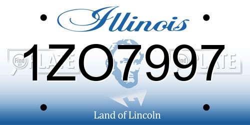 1ZO7997 Illinois License Plate