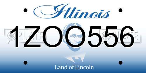 1ZOO556 Illinois License Plate