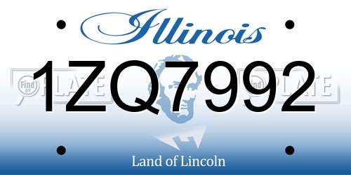 1ZQ7992 Illinois License Plate