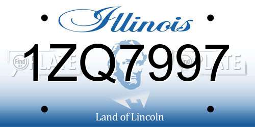 1ZQ7997 Illinois License Plate