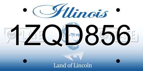 1ZQD856 Illinois License Plate
