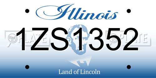 1ZS1352 Illinois License Plate