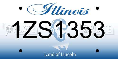 1ZS1353 Illinois License Plate