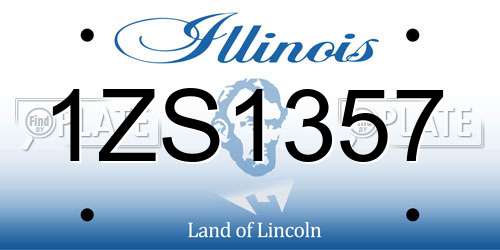 1ZS1357 Illinois License Plate