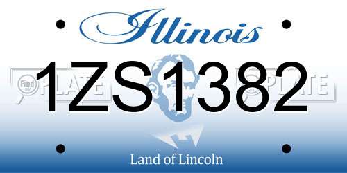 1ZS1382 Illinois License Plate