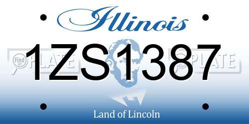1ZS1387 Illinois License Plate