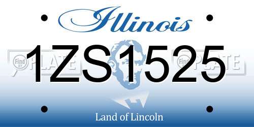 1ZS1525 Illinois License Plate
