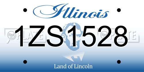 1ZS1528 Illinois License Plate