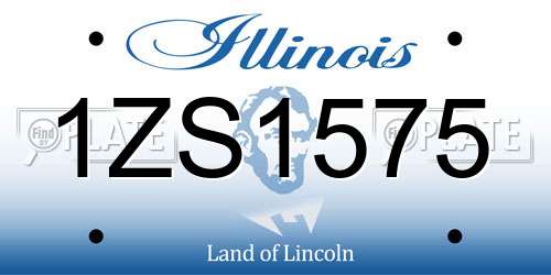 1ZS1575 Illinois License Plate