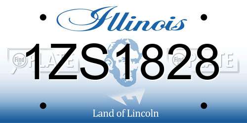 1ZS1828 Illinois License Plate