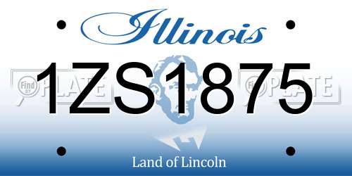 1ZS1875 Illinois License Plate