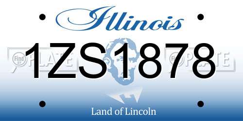 1ZS1878 Illinois License Plate