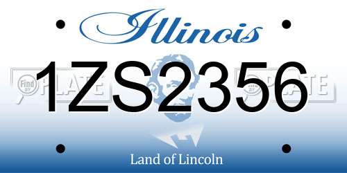 1ZS2356 Illinois License Plate