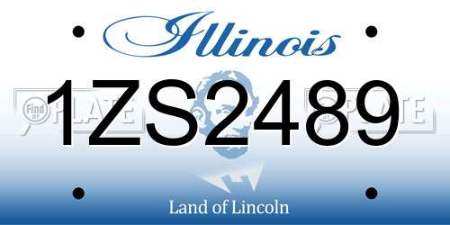 1ZS2489 Illinois License Plate