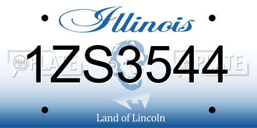 1ZS3544 Illinois License Plate