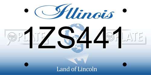 1ZS441 Illinois License Plate