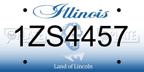 1ZS4457 Illinois License Plate