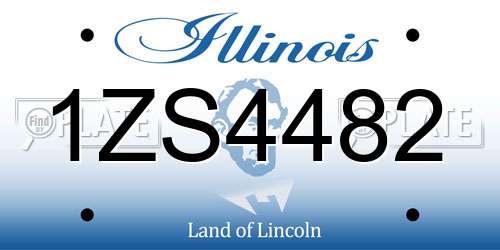 1ZS4482 Illinois License Plate