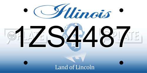 1ZS4487 Illinois License Plate