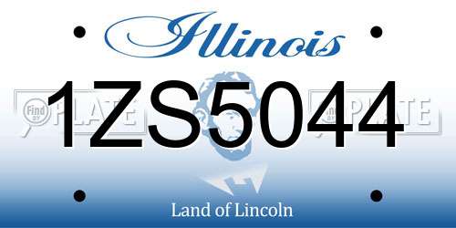 1ZS5044 Illinois License Plate