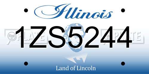 1ZS5244 Illinois License Plate