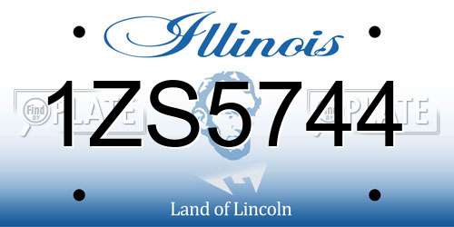 1ZS5744 Illinois License Plate