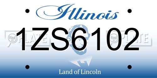 1ZS6102 Illinois License Plate