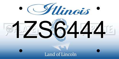 1ZS6444 Illinois License Plate