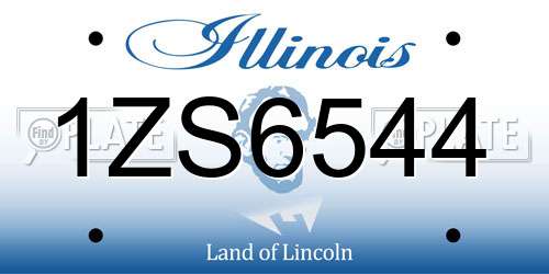 1ZS6544 Illinois License Plate