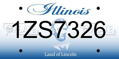 1ZS7326 Illinois License Plate
