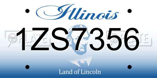 1ZS7356 Illinois License Plate