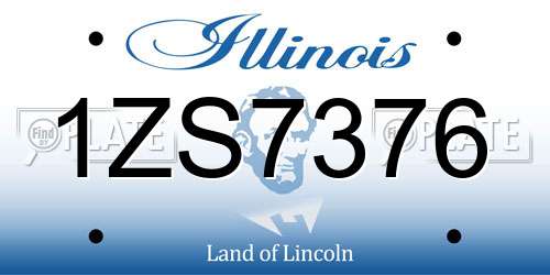 1ZS7376 Illinois License Plate
