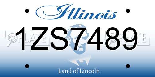 1ZS7489 Illinois License Plate
